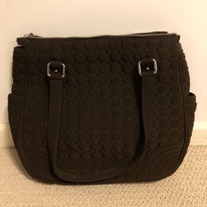 Vera Bradley quilted brown shoulder bag